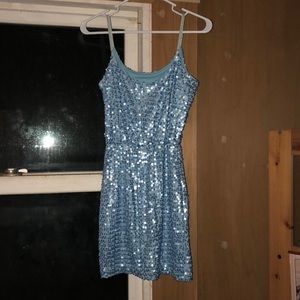 Sequin Sky Blue Dress